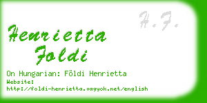 henrietta foldi business card